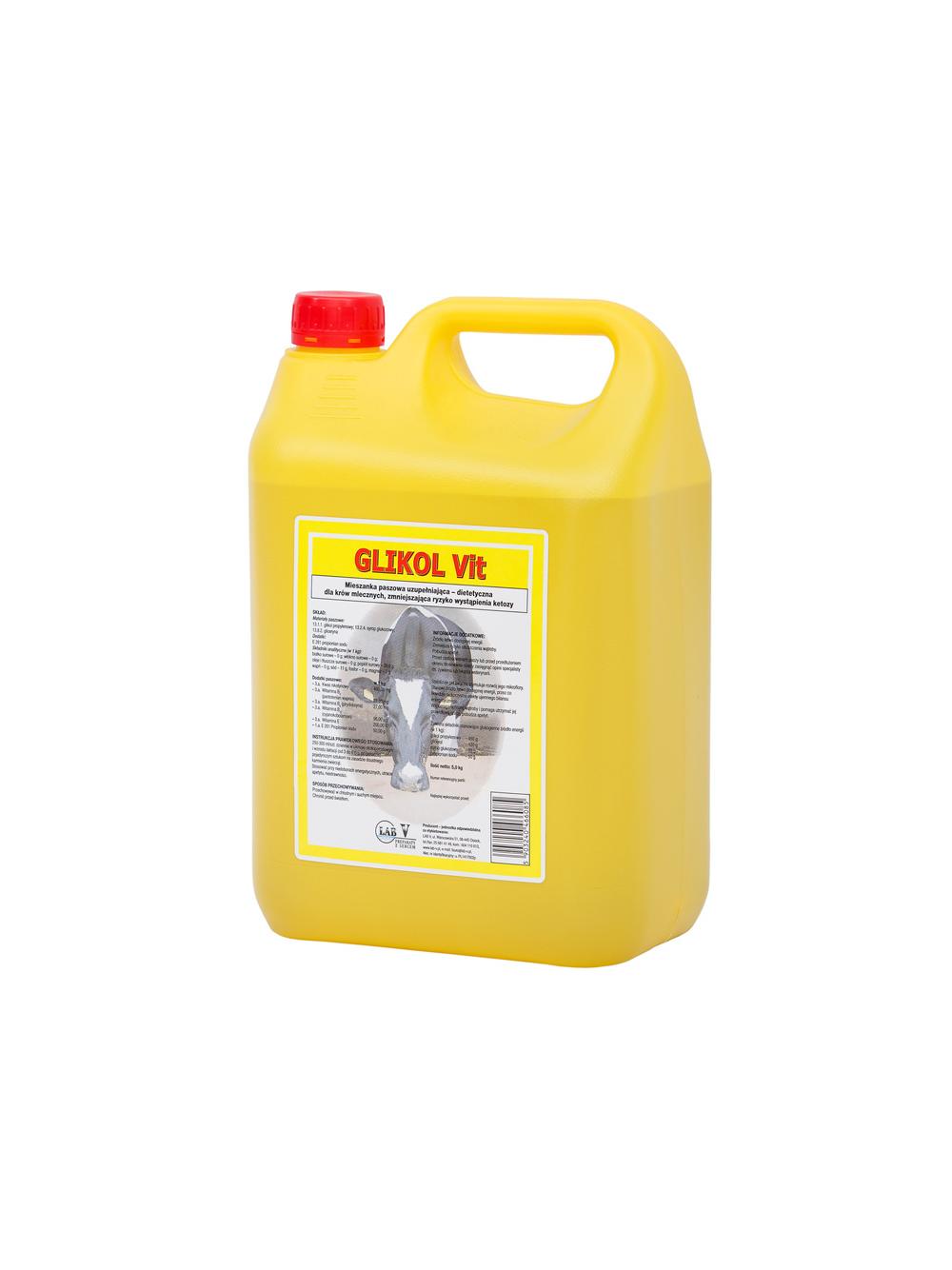 Lab-v Glikol Vit - Mieszanka Paszowa Uzupełniająca Dietetyczna Dla Krów Mlecznych Zmniejszająca Ryzyko Wystąpienia Ketozy 20kg