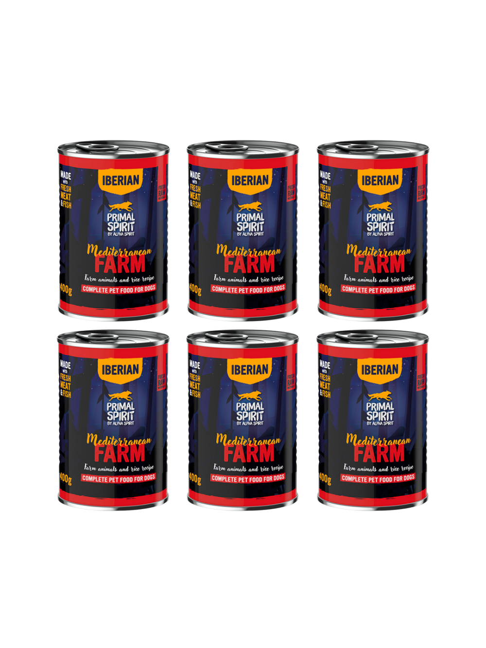 PRIMAL SPIRIT Iberian Mediterranean Farm 6x400g puszka