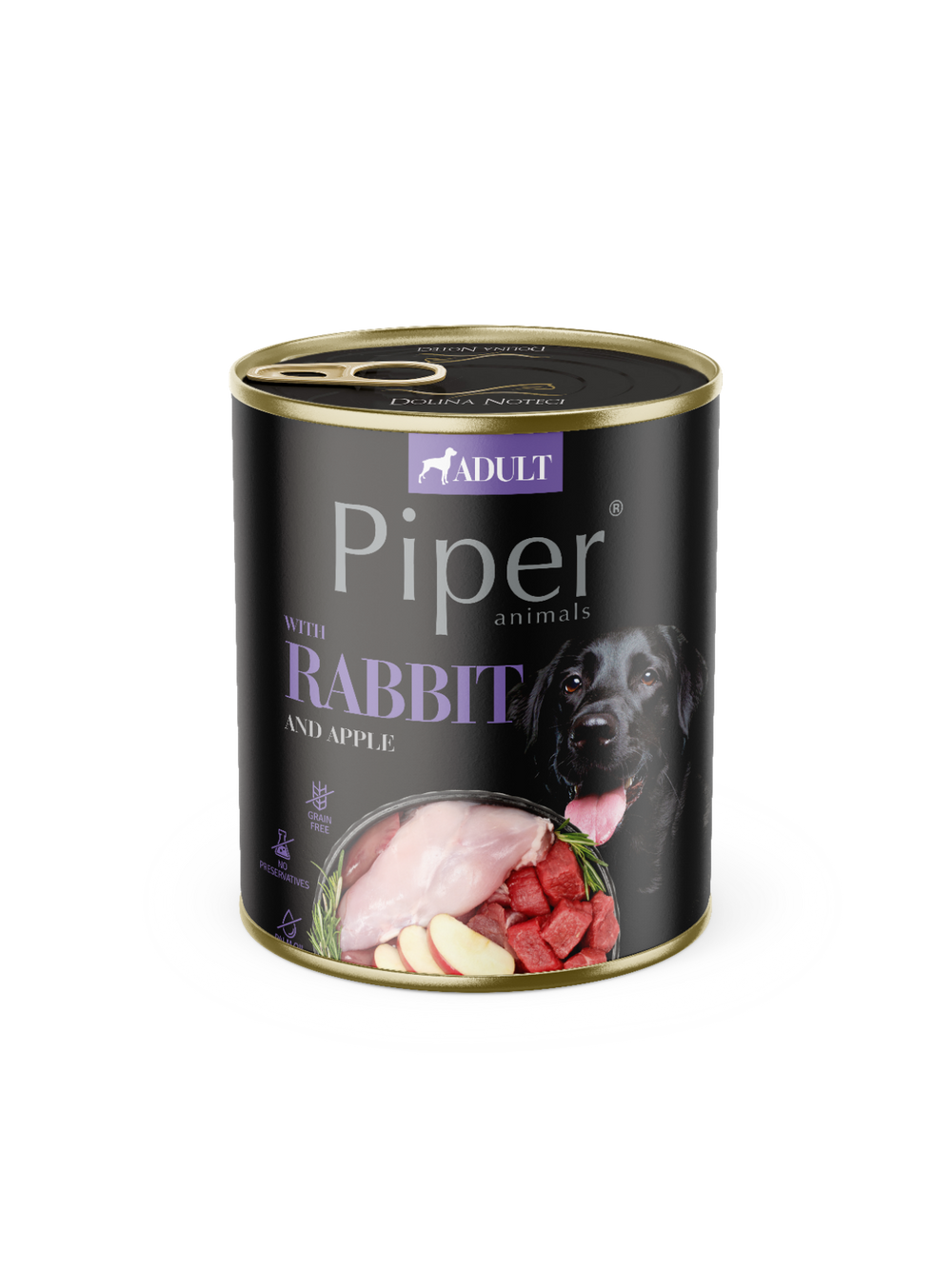 DOLINA NOTECI Piper dla psa z królikiem i jabłkiem 24x800g