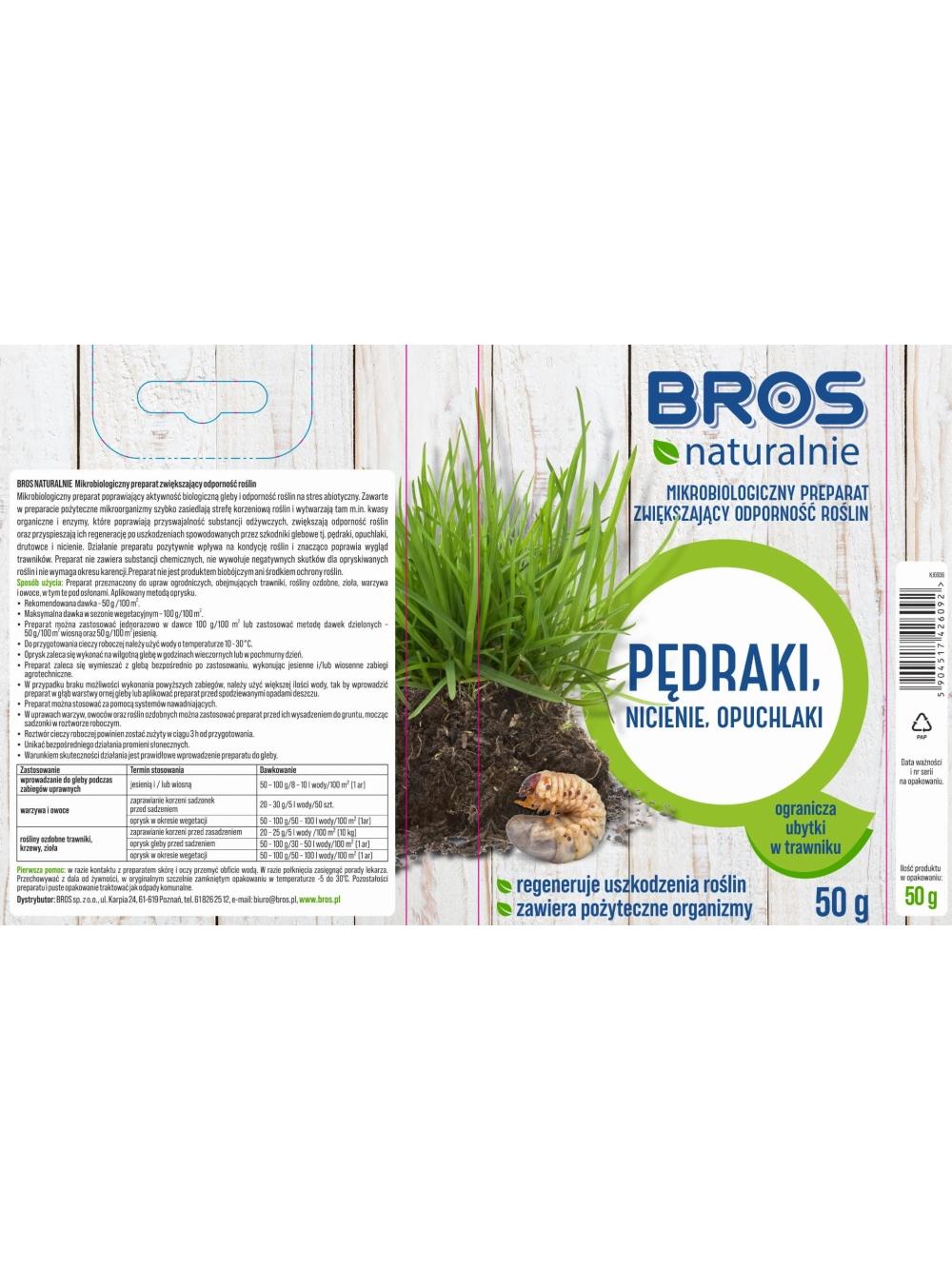 BROS Naturalnie – mikrobiologiczny preparat zwiększający odporność roślin 50g