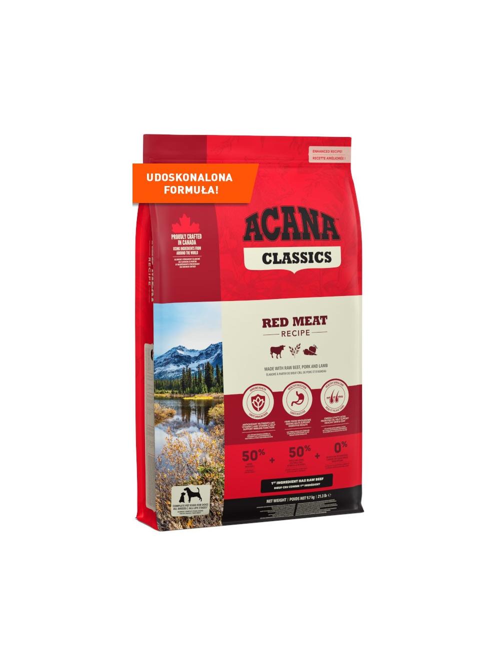 ACANA Classic Red Meat 9,7kg+ niespodzianka dla psa GRATIS!
