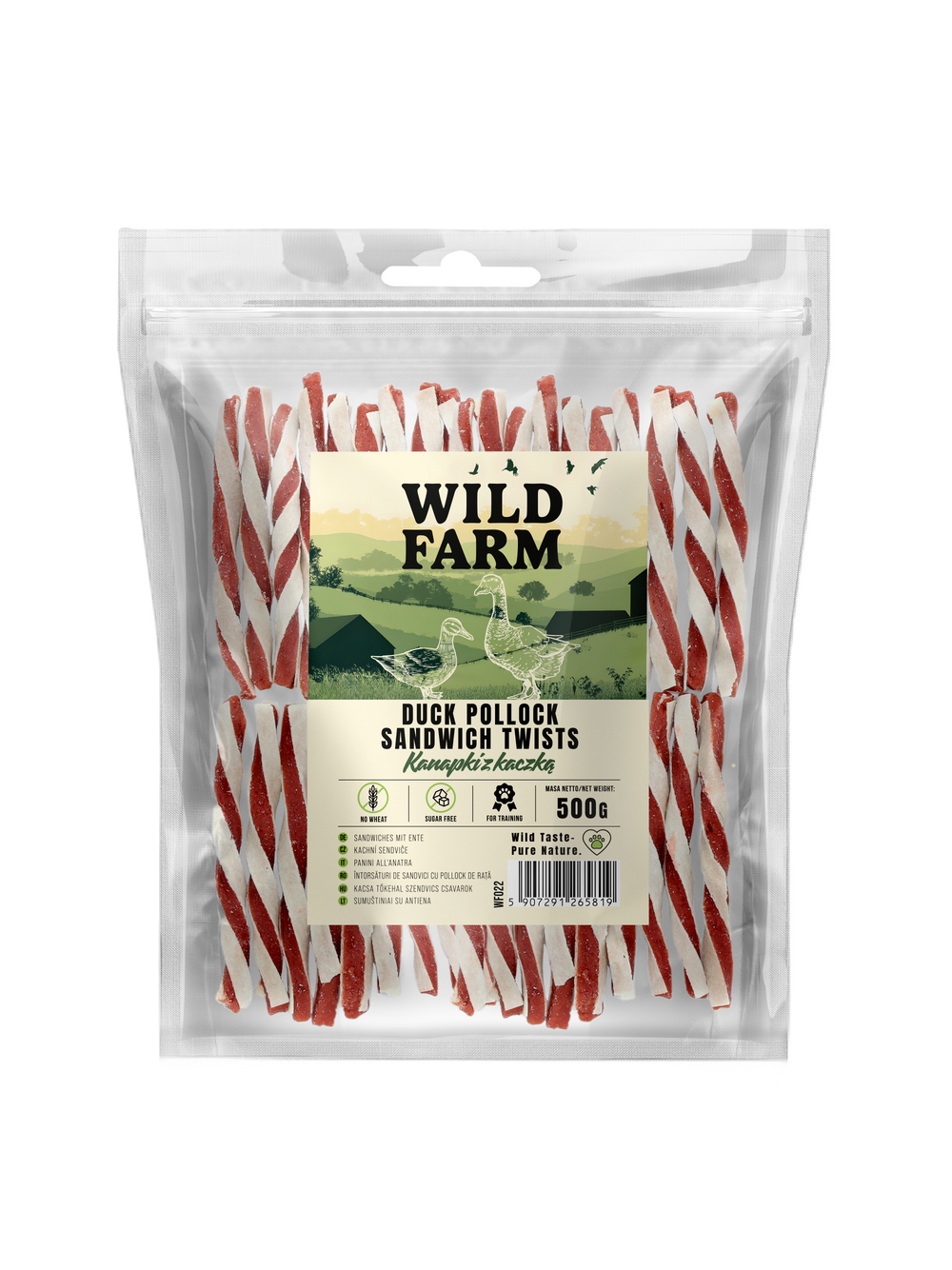WILD FARM kanapka z kaczką 500g przysmak dla psa