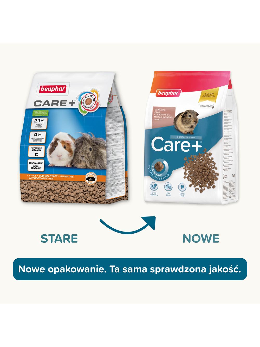 BEAPHAR- Care+ Guinea Pig 1,5kg - karma Super Premium dla świnek morskich