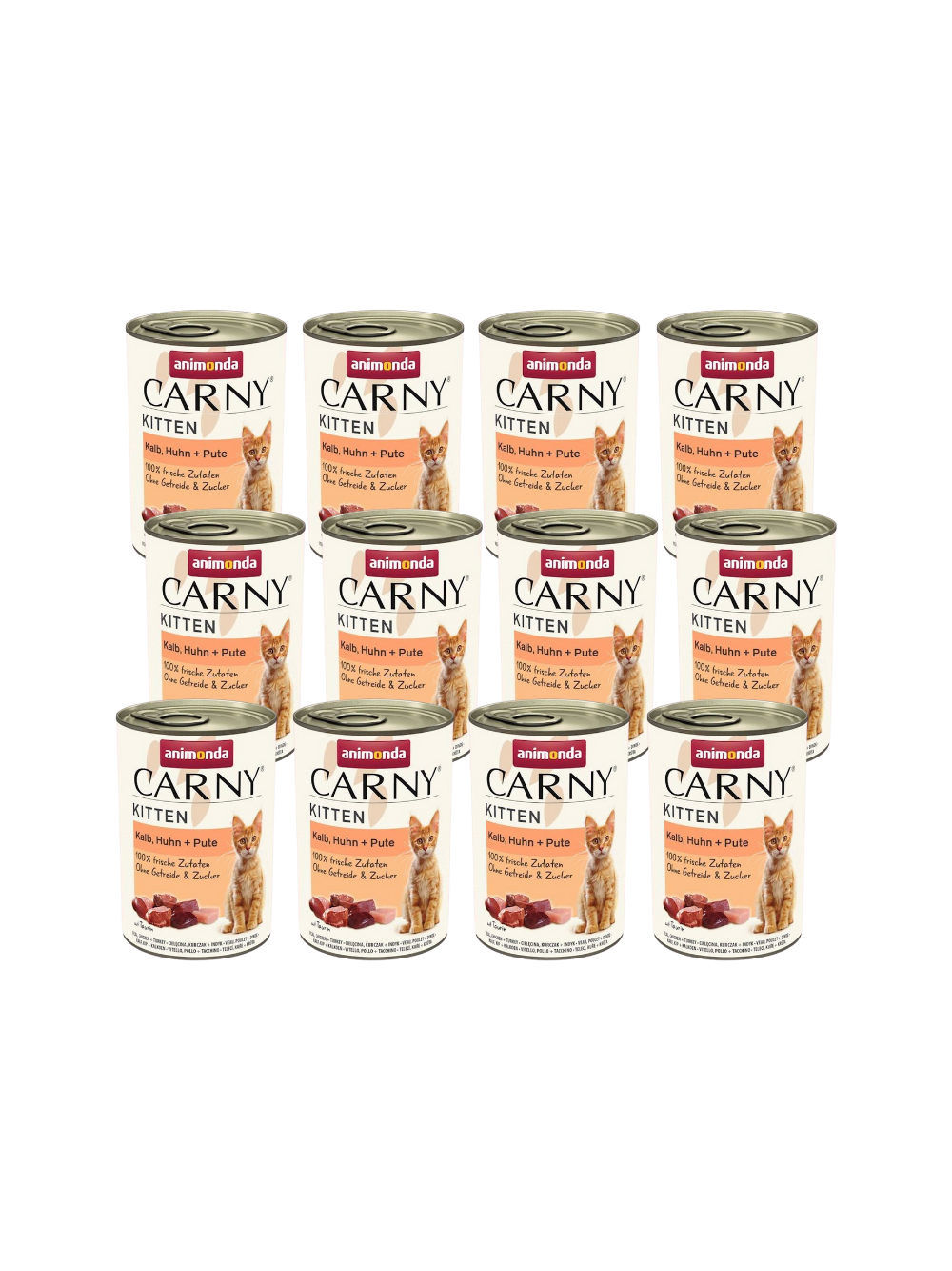 ANIMONDA Cat Carny Kitten smak: cielęcina, kurczak i indyk 12x400g