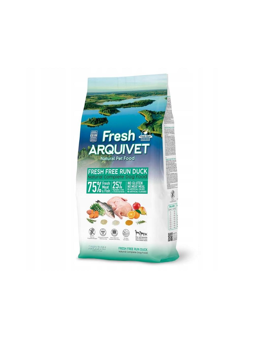 ARQUIVET FRESH - Półwilgotna karma dla psa kaczka z rybą oceaniczną 10 kg