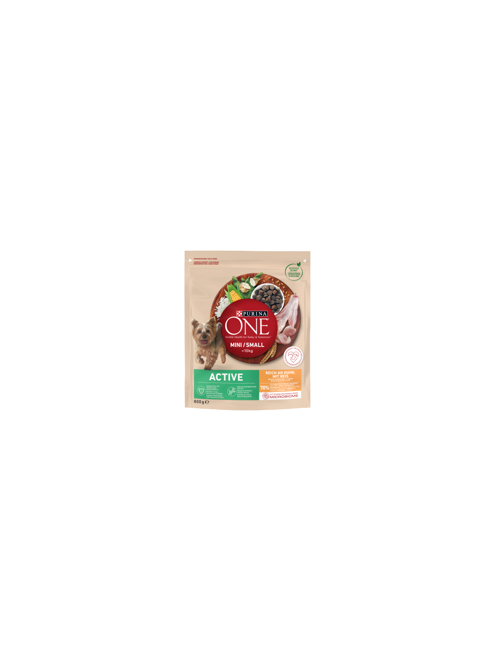 PURINA ONE Mini Active Kurczak, ryż - sucha karma dla psa - 800g /  / Opakowanie uszkodzone (8675) !!!