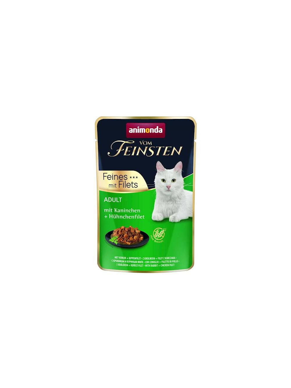ANIMONDA Cat Vom Feinsten Adult Królik + filet z kurczaka saszetka 85g