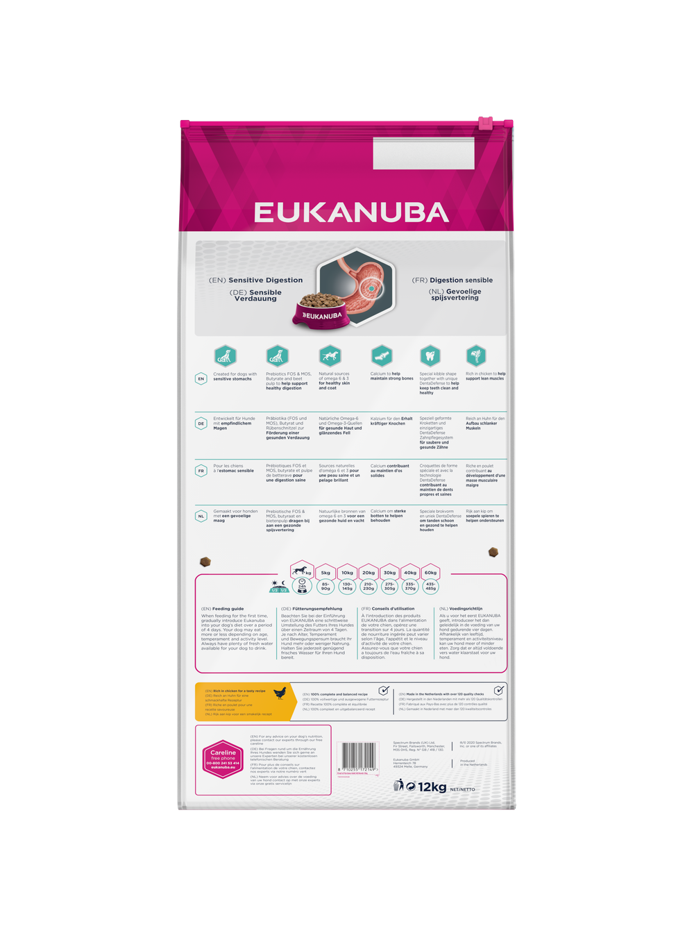 EUKANUBA Daily Care Adult Sensitive Digestion 12kg + niespodzianka dla psa GRATIS!