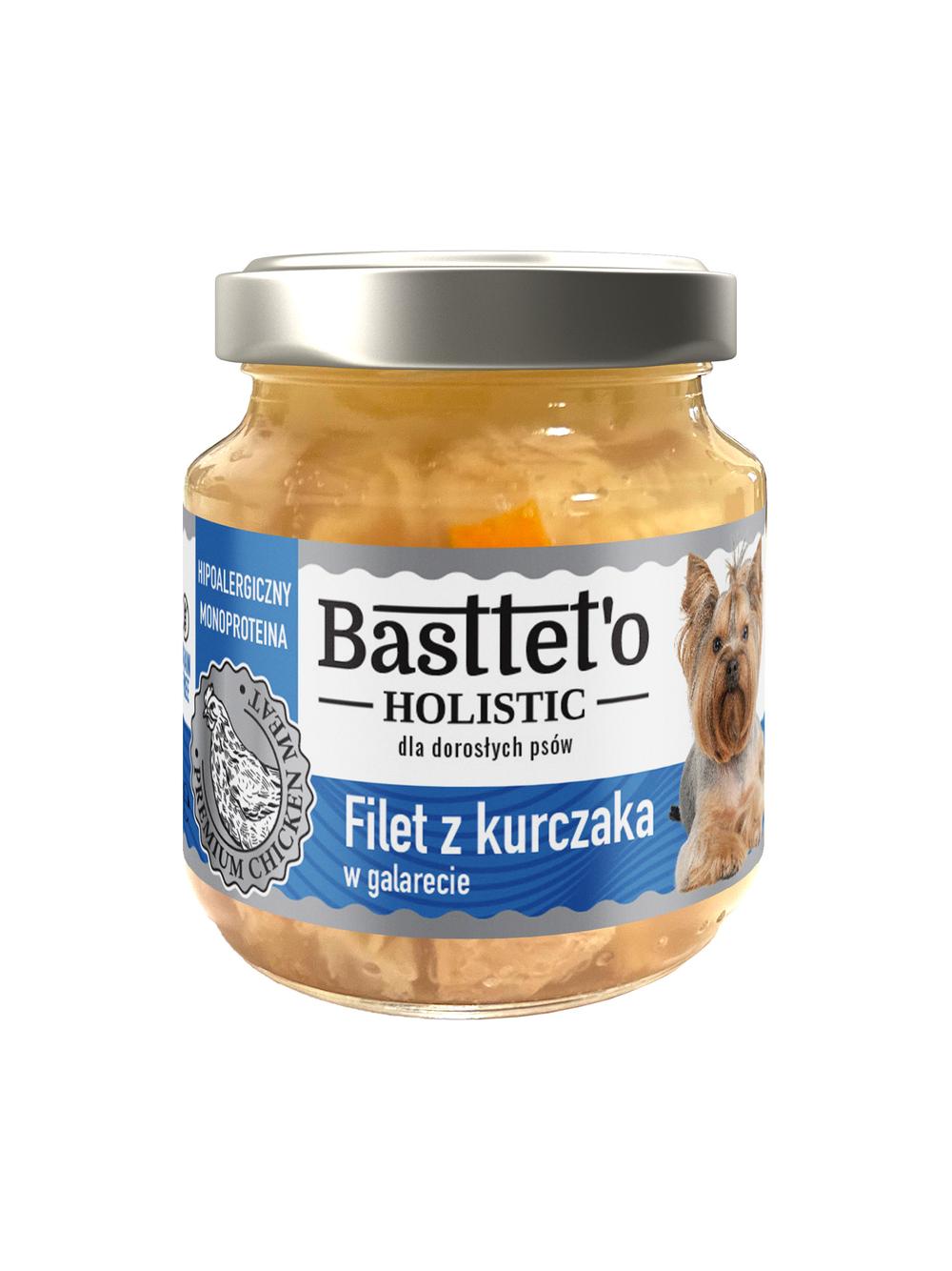 Basttet'o Holistic filet z kurczaka w galarecie dla psów 130g