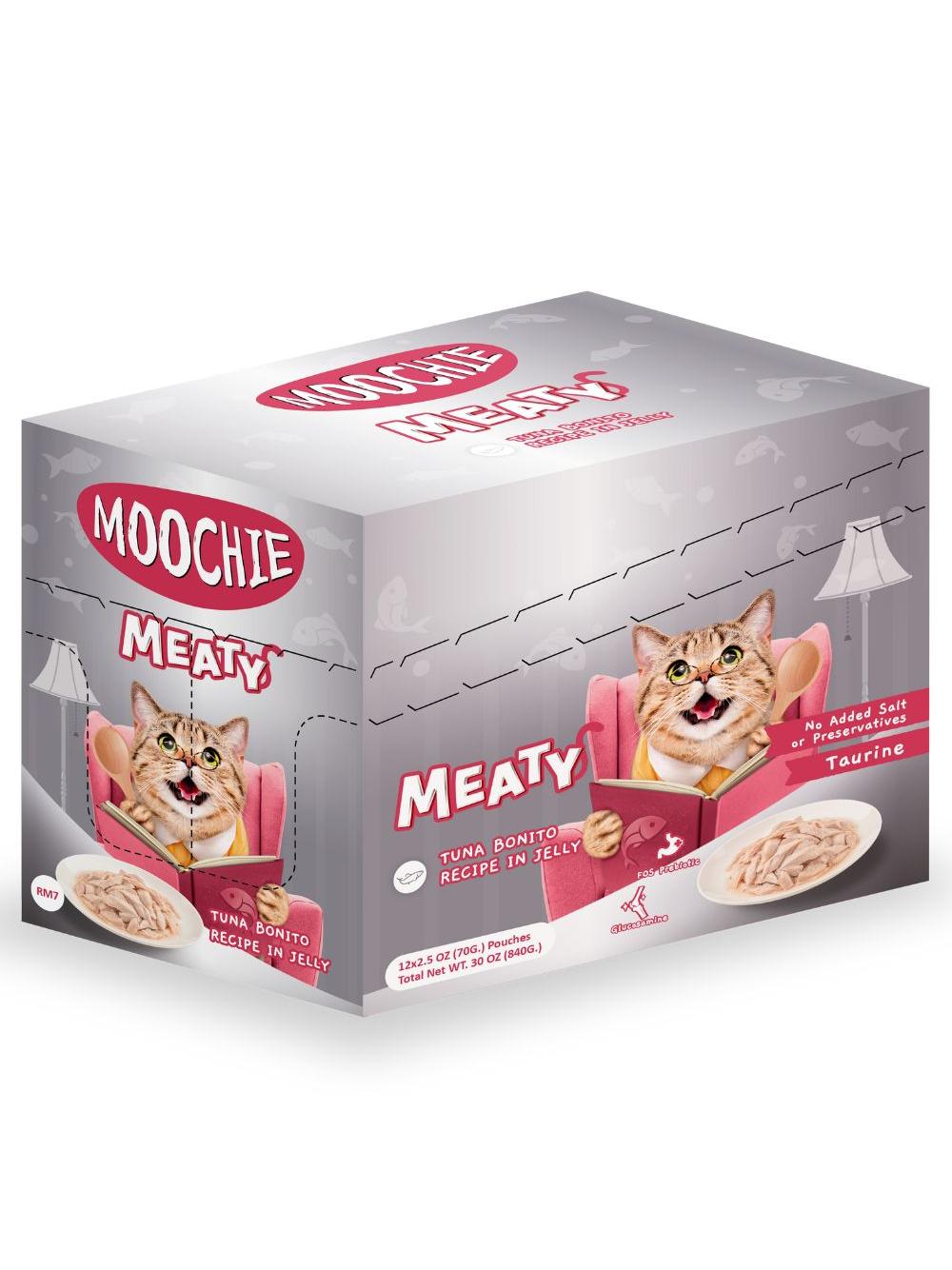 MOOCHIE Tuna Bonito In Jelly 12x70g Senior