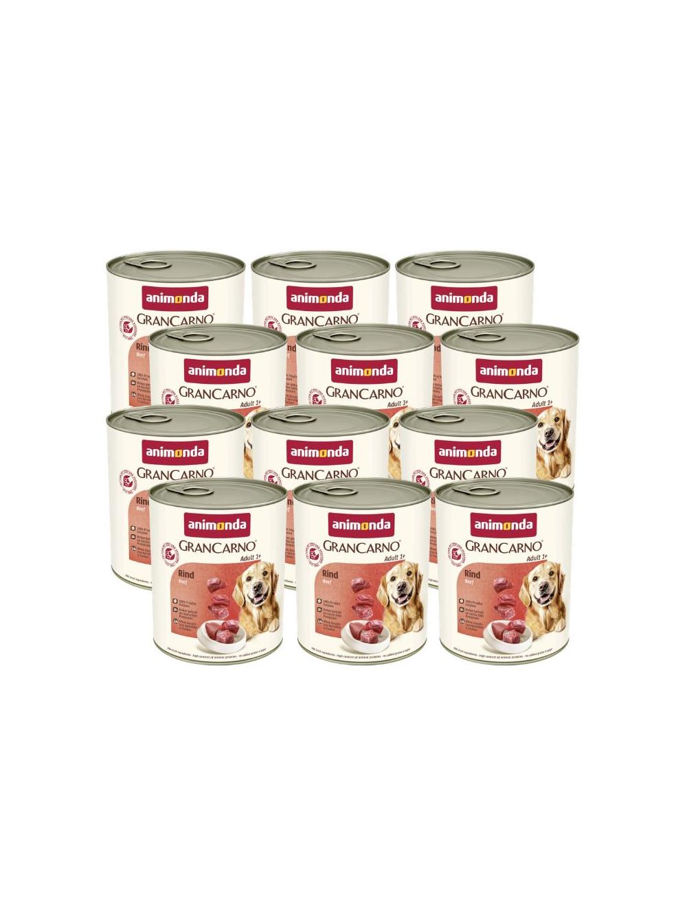 ANIMONDA GranCarno Adult Dog smak: Wołowina  12 x 800g