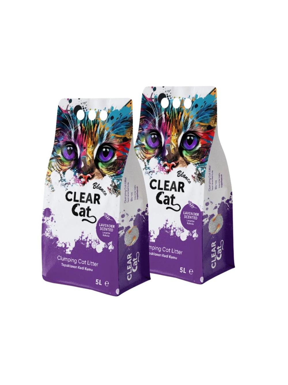Clear Cat Blanco Lawenda żwirek bentonitowy 2x5l