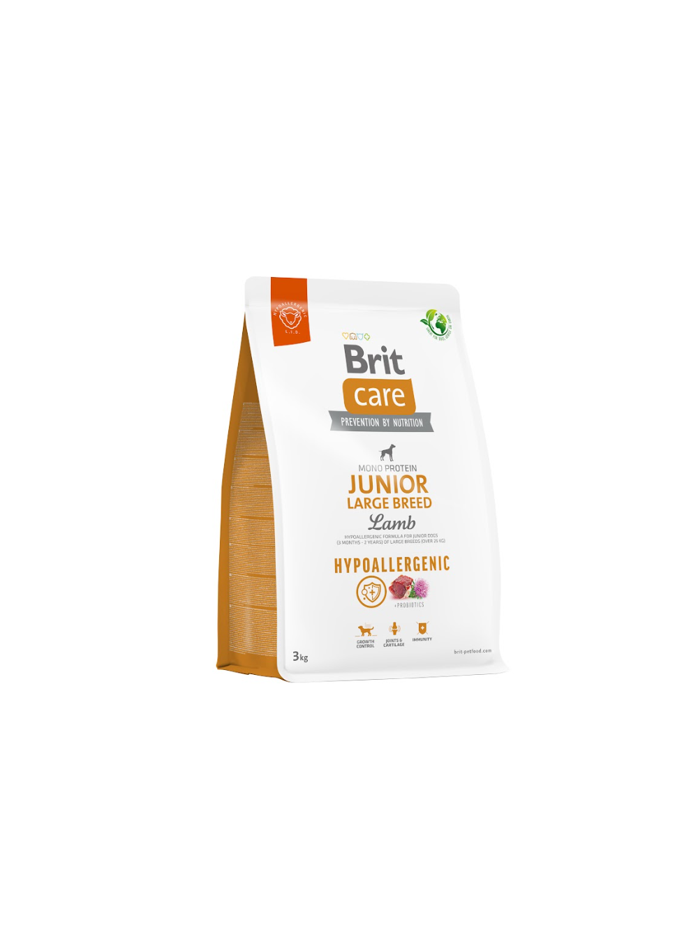 BRIT CARE Dog Hypoallergenic Junior Large Breed Lamb 3kg