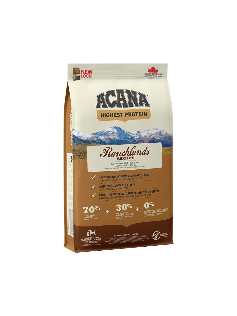 ACANA Ranchlands Dog 11,4kg + niespodzianka dla psa GRATIS!