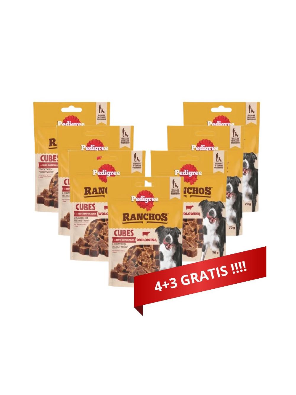 PEDIGREE® Ranchos™ Cubes z wołowiną 7x70g