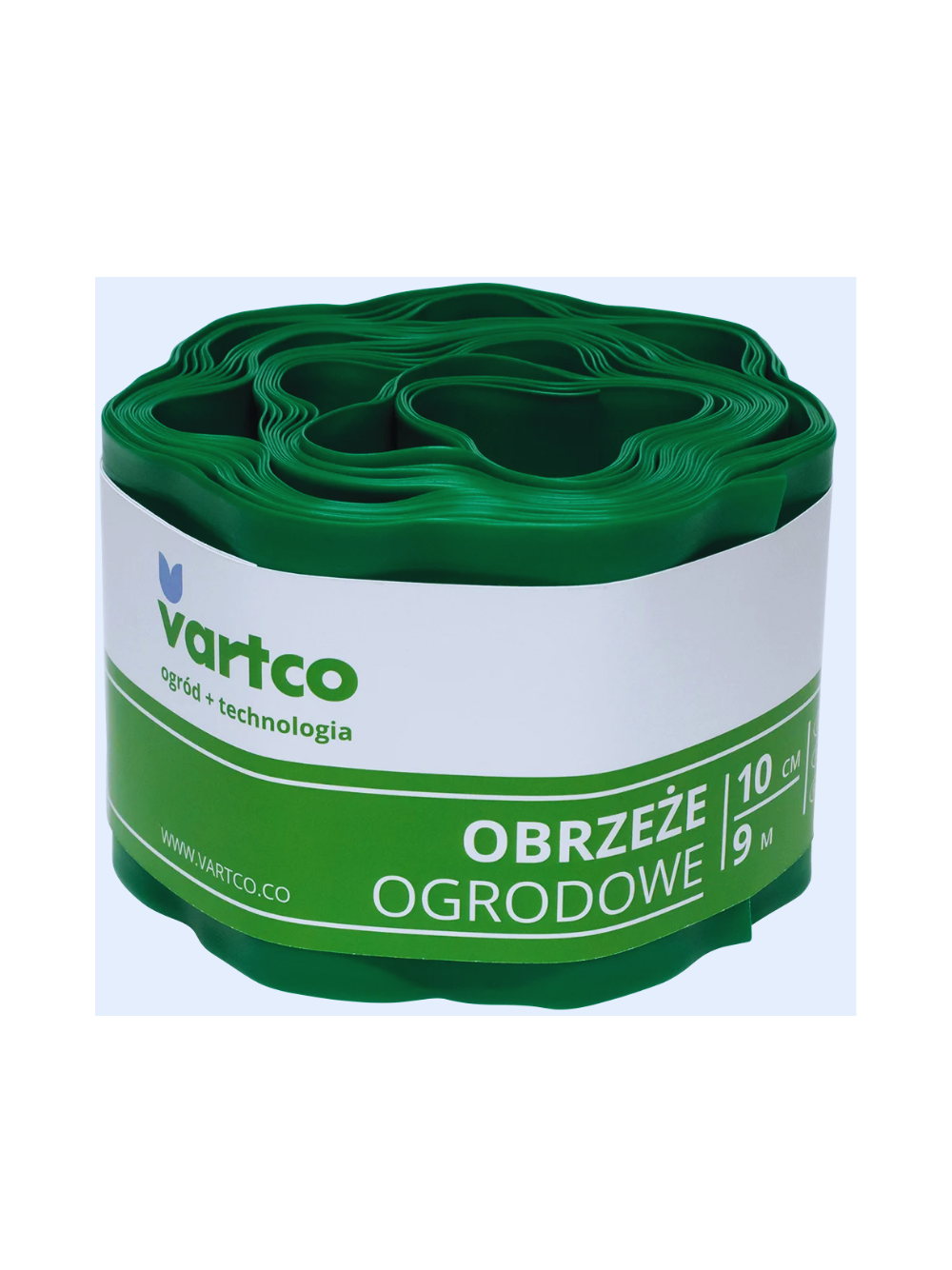 Obrzeże ogrodowe faliste zielone 15cm 9mb