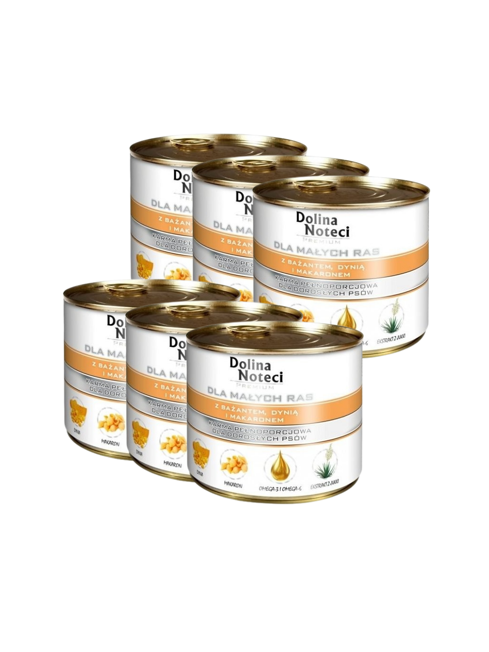Dolina Noteci PREMIUM dla psów małych ras z bażantem dynią i makaronem 6x185 g