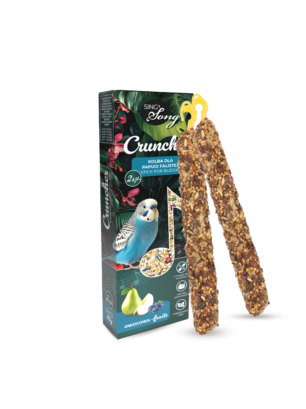 SING&SONG cruncher dla papużki falistej 85g owocowy