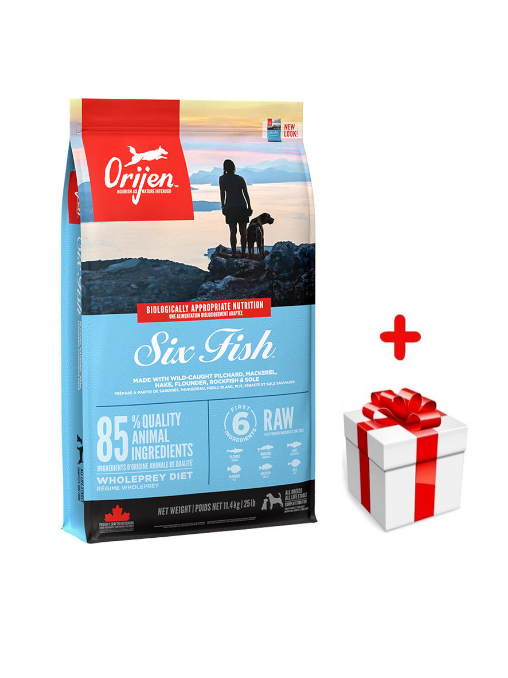 ORIJEN Six Fish Dog 11,4kg + niespodzianka dla psa GRATIS!