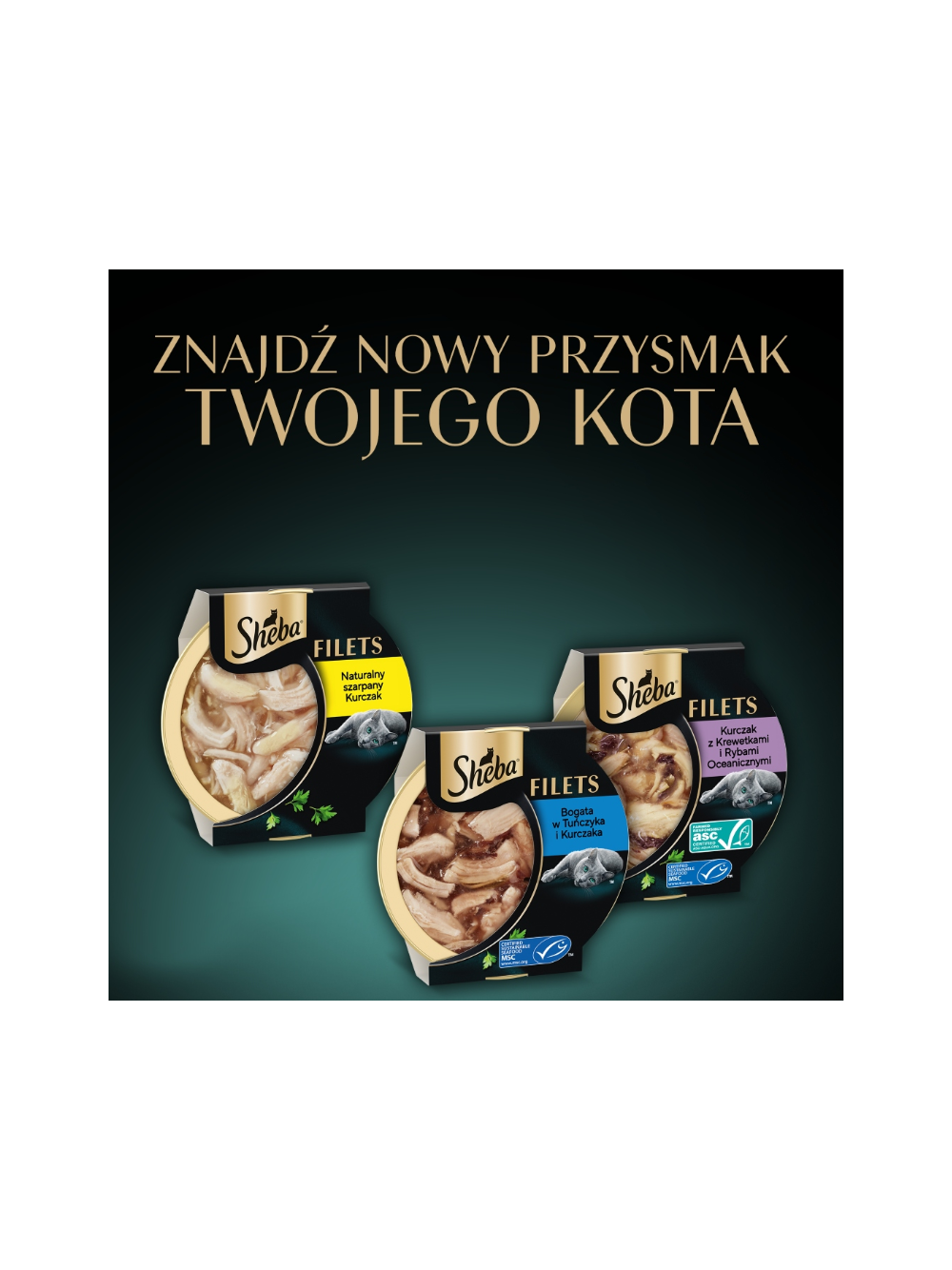 SHEBA Filets mokra karma dla kota z tuńczykiem w sosie 60g