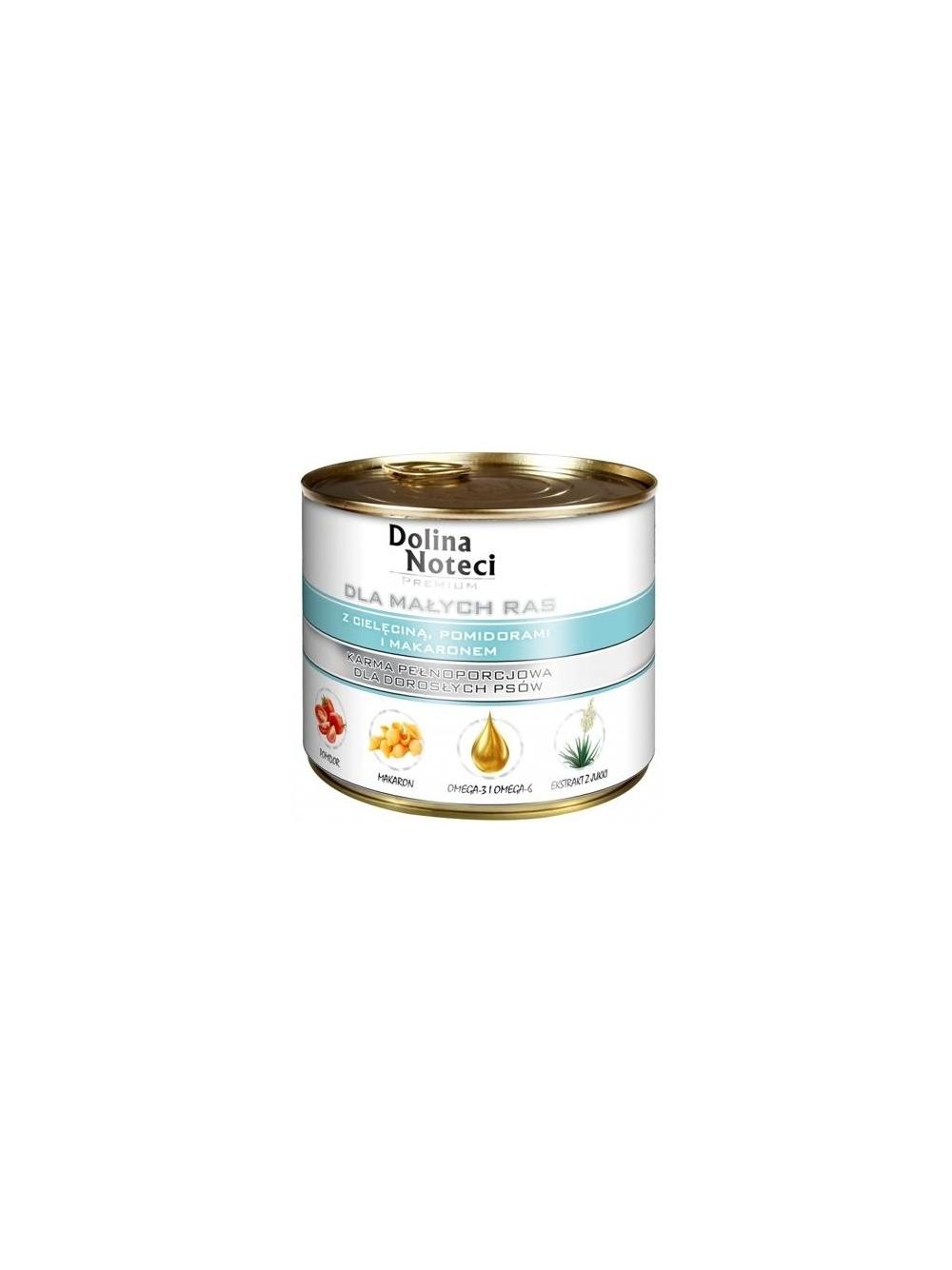 Dolina Noteci PREMIUM dla psów małych ras z cielęciną pomidorami i makaronem 6x185 g