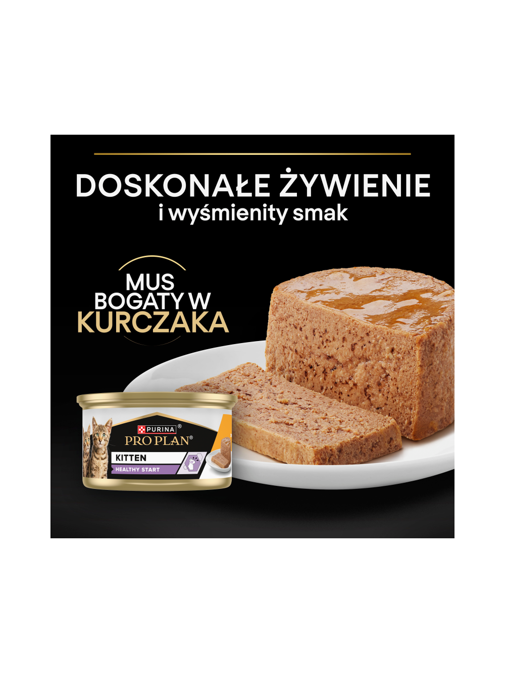 PRO PLAN Kitten Mus z Kurczakiem Mokra karma dla kociąt 85g