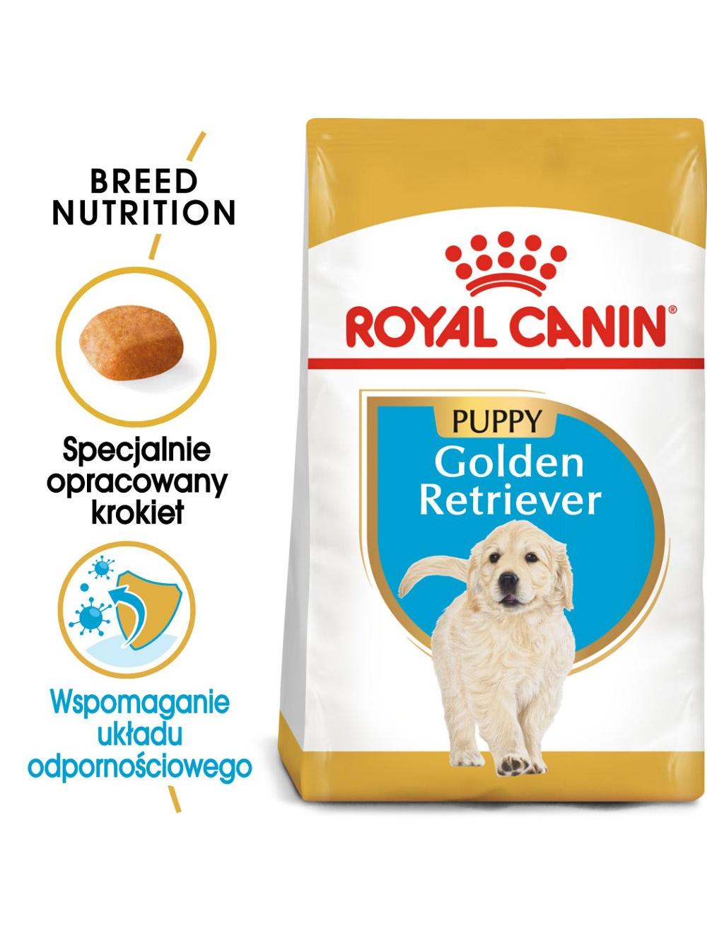 ROYAL CANIN Golden Retriever Puppy 12kg karma sucha dla szczeniąt do 15 miesiąca, rasy golden retriever/Opakowanie uszkodzone(9587)