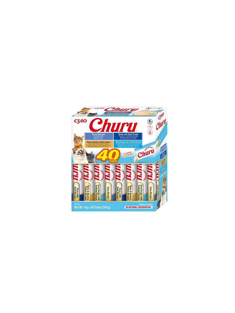 INABA  Churu dla kota - mix smaków z tuńczykiem 40x14g