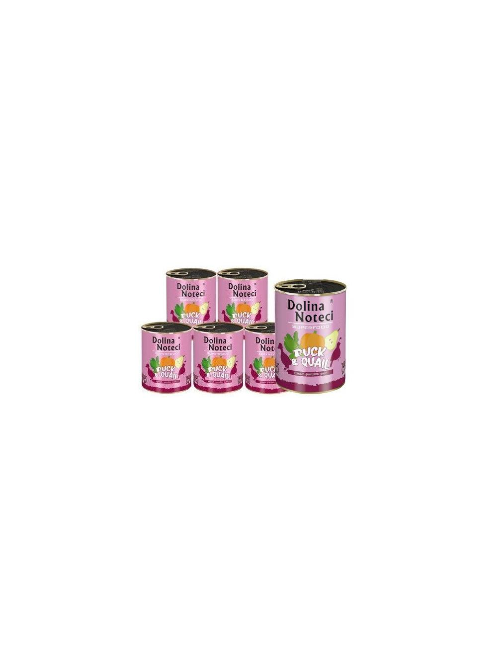 DOLINA NOTECI PREMIUM SUPERFOOD kaczka i przepiórka 6x400g