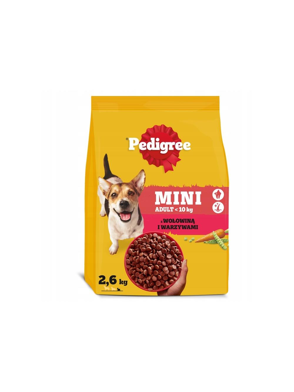 Pedigree Adult Mini dla psów małych ras z wołowiną i warzywami 2,6 kg