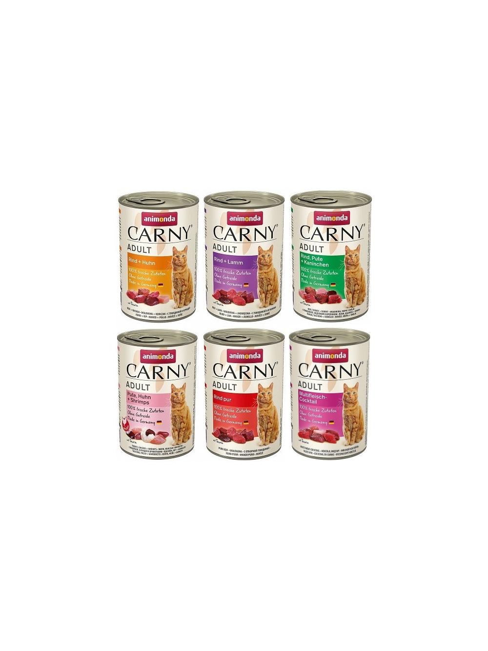 ANIMONDA Cat Carny Adult mix 6 smaków 24x400g