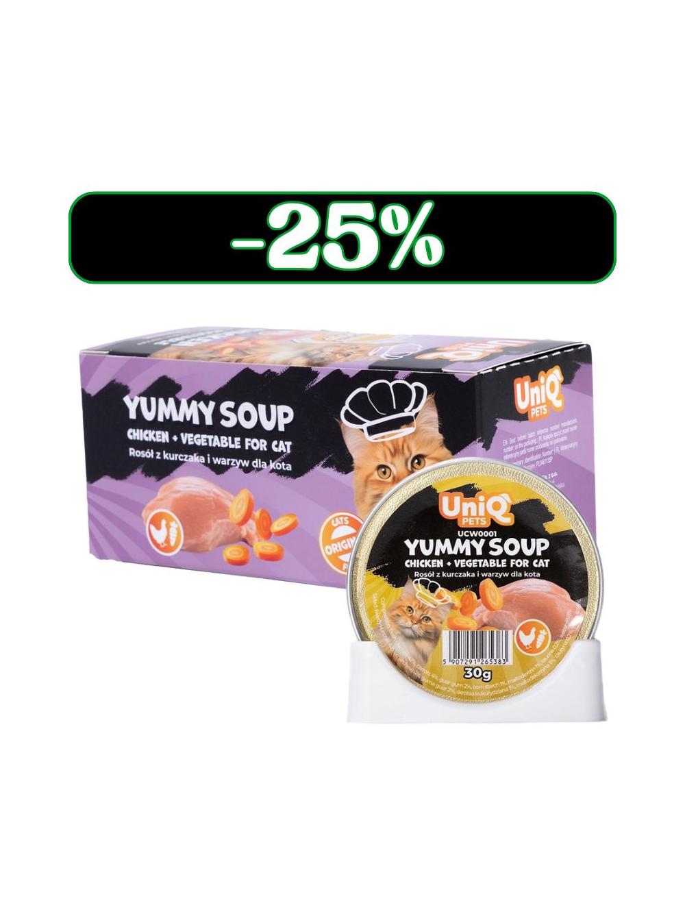 UNIQ PETS KARMA MOKRA DLA KOTA ROYAL CHICKEN rosół z kurczaka i warzyw 30 g x 8 szt