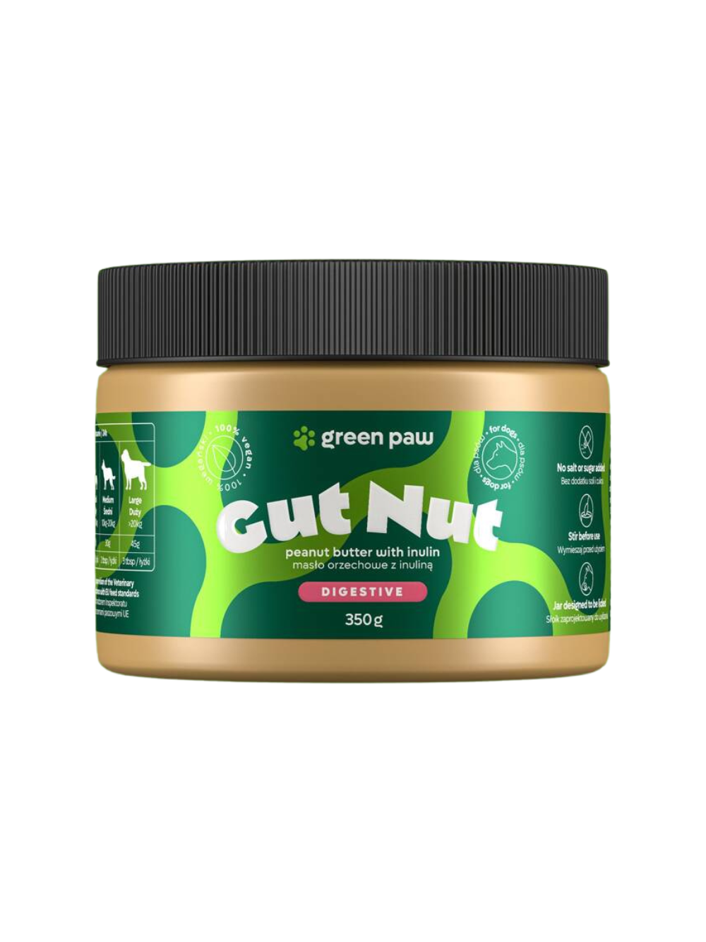 Green Paw Gut Nuts 350g - Masło orzechowe z inuliną dla psów