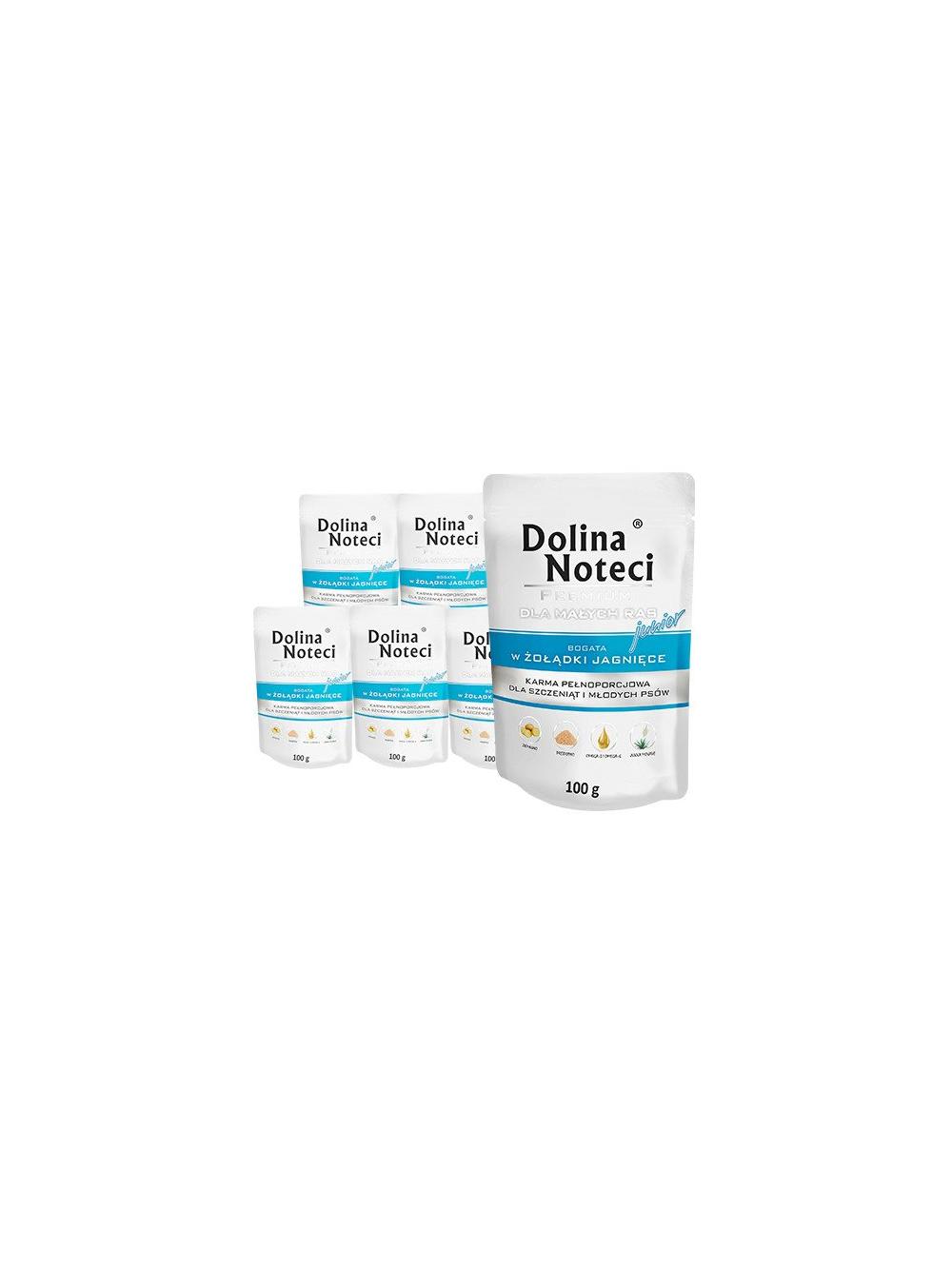 Dolina Noteci PREMIUM dla psów małych ras JUNIOR bogata w żołądki jagnięce saszetka 10x100g