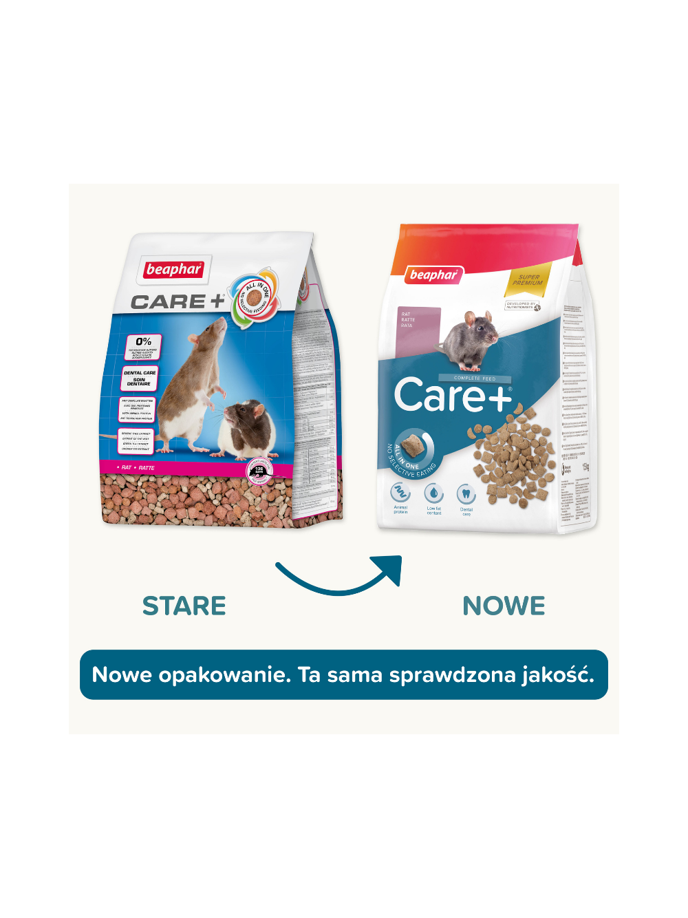 BEAPHAR- Care+ Rat 1,5kg - karma Super Premium dla szczurów