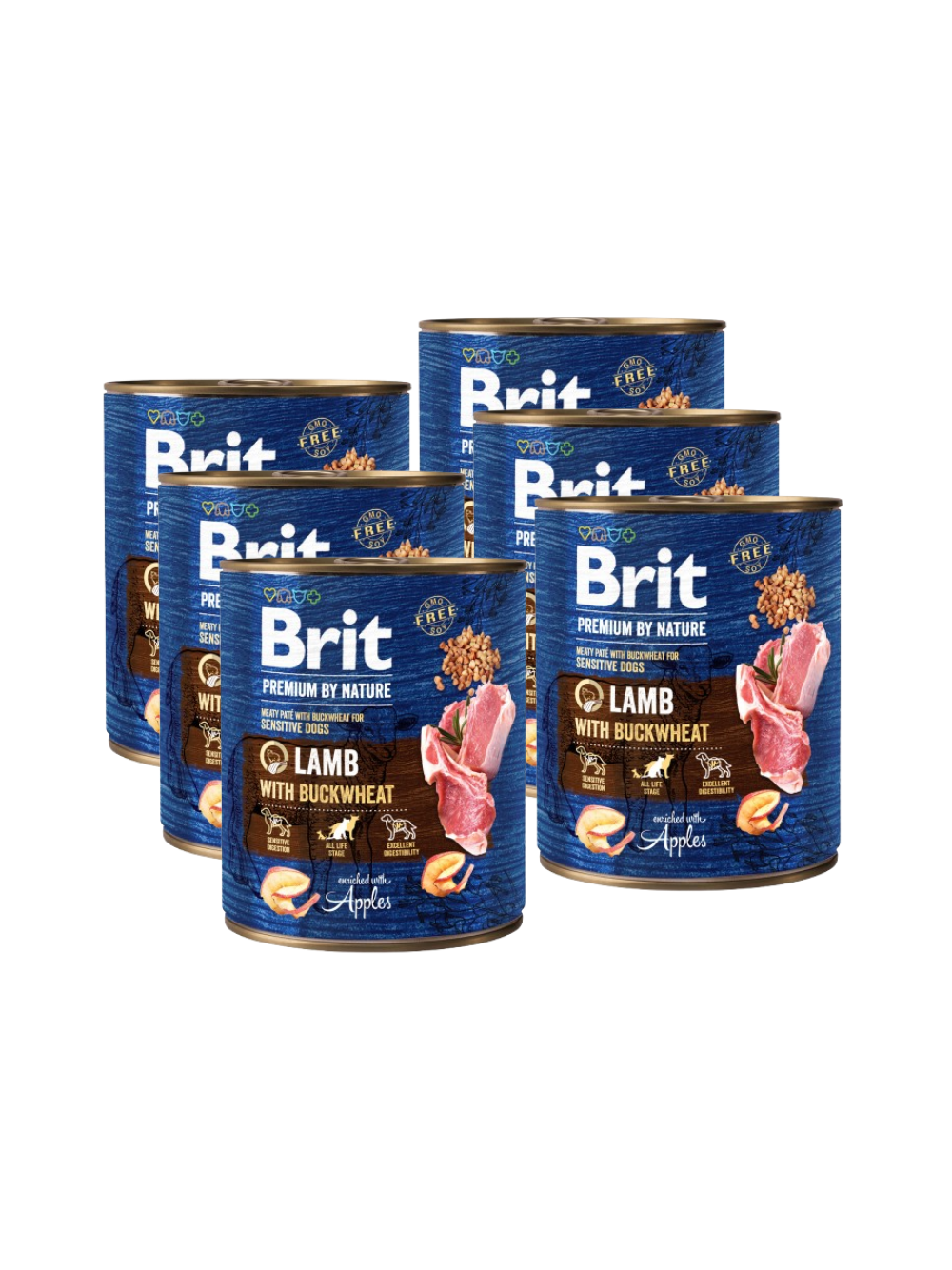 BRIT Premium by Nature Lamb With BUCKWHEAT 6x800g