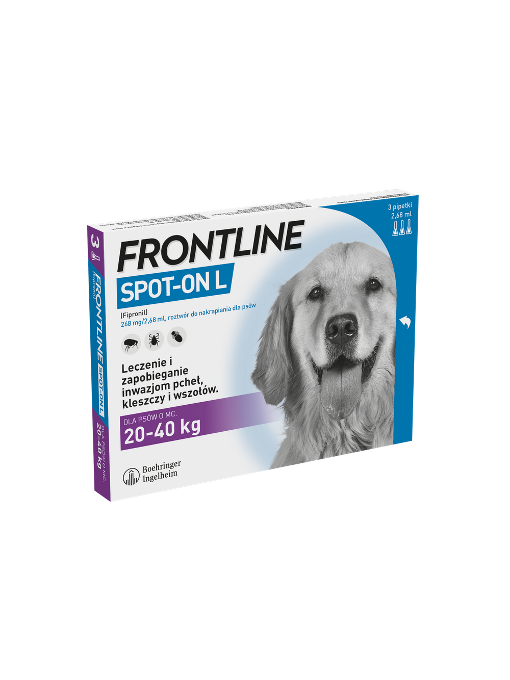 Frontline Spot On Pies L 20-40 kg trójpak L 3x2,68 ml
