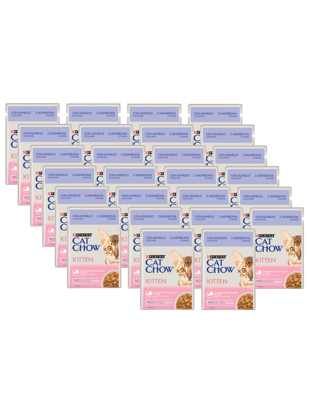 CAT CHOW Kitten Karma dla kociąt z jagnięciną i cukinią w sosie 26x85g