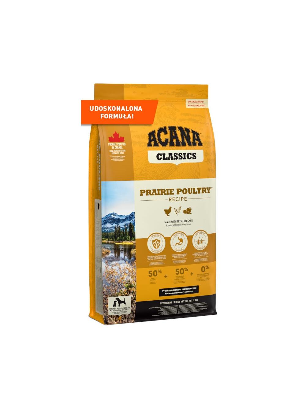 ACANA Classics Prairie Poultry 14,5kg + niespodzianka dla psa GRATIS!