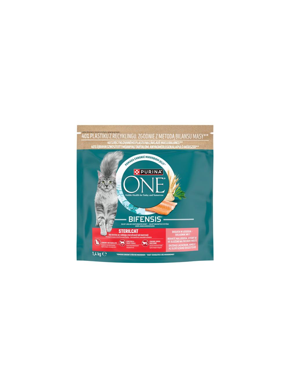 PURINA ONE Bifensis Sterilcat Karma dla kotów bogata w łososia 1,4 kg