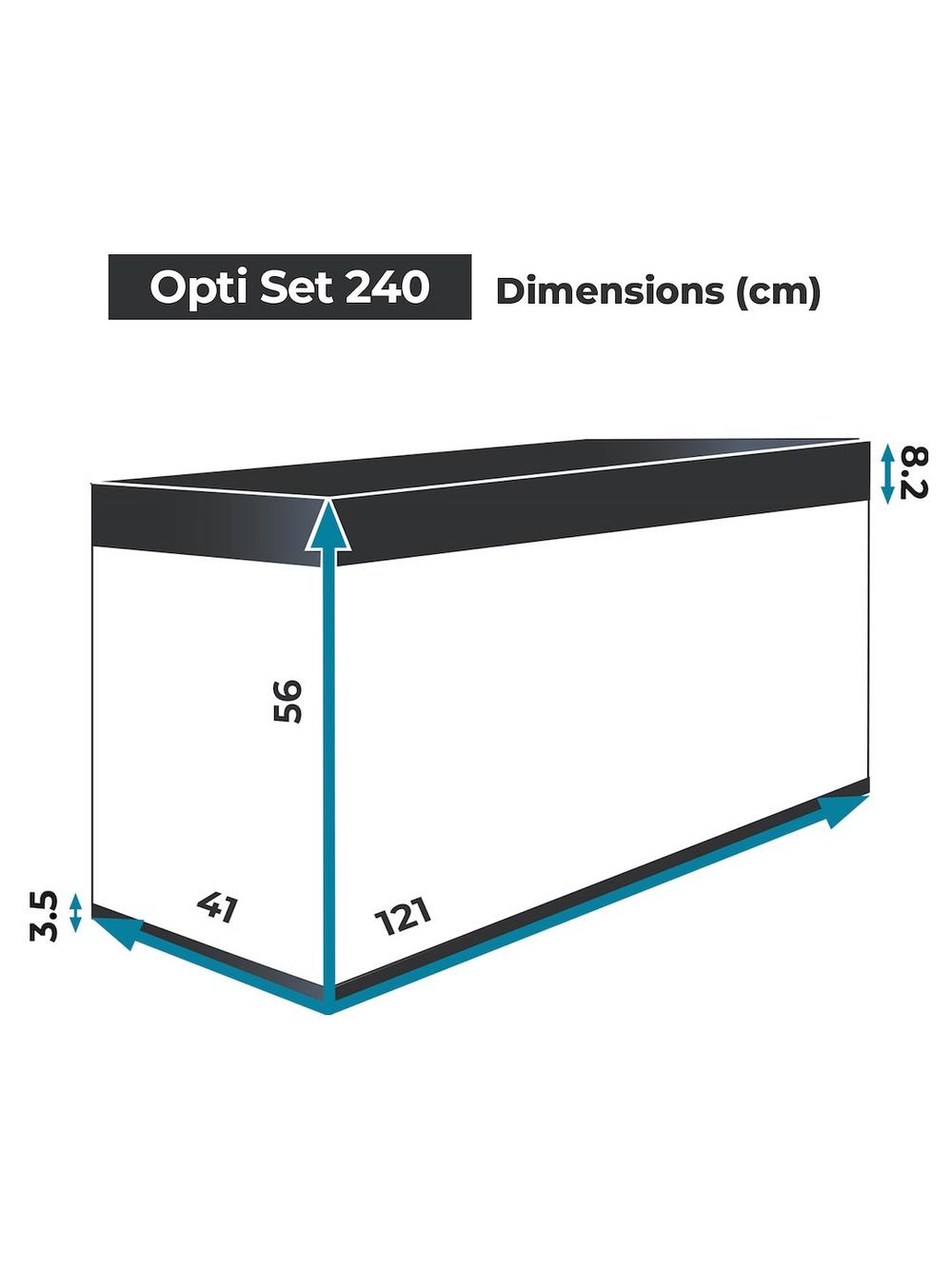 AQUAEL ZESTAW OPTISET 240 CZARNY 2.0+SZAFKA