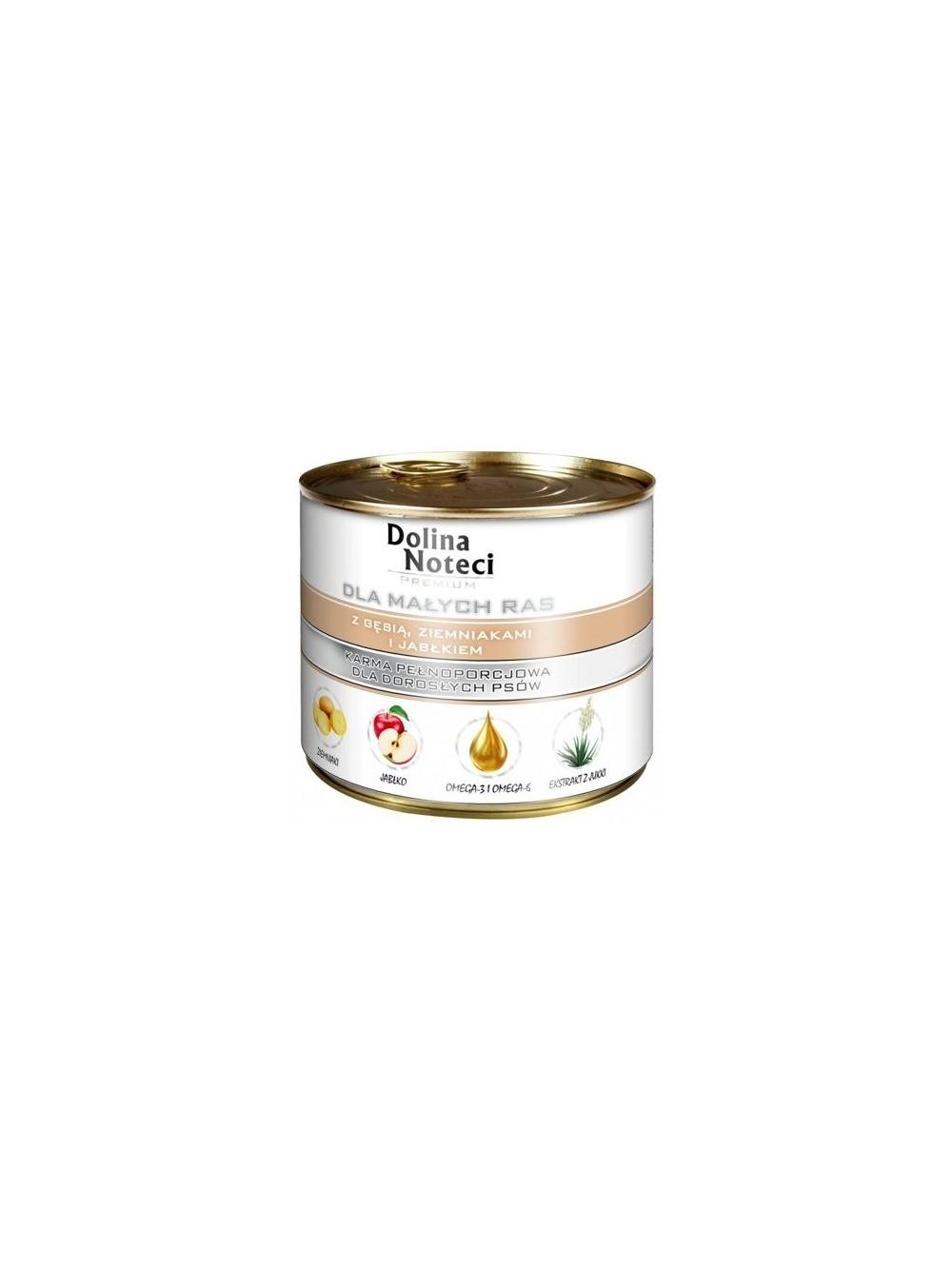 Dolina Noteci PREMIUM dla psów małych ras  z gęsią ziemniakami i jabłkiem 6x185 g