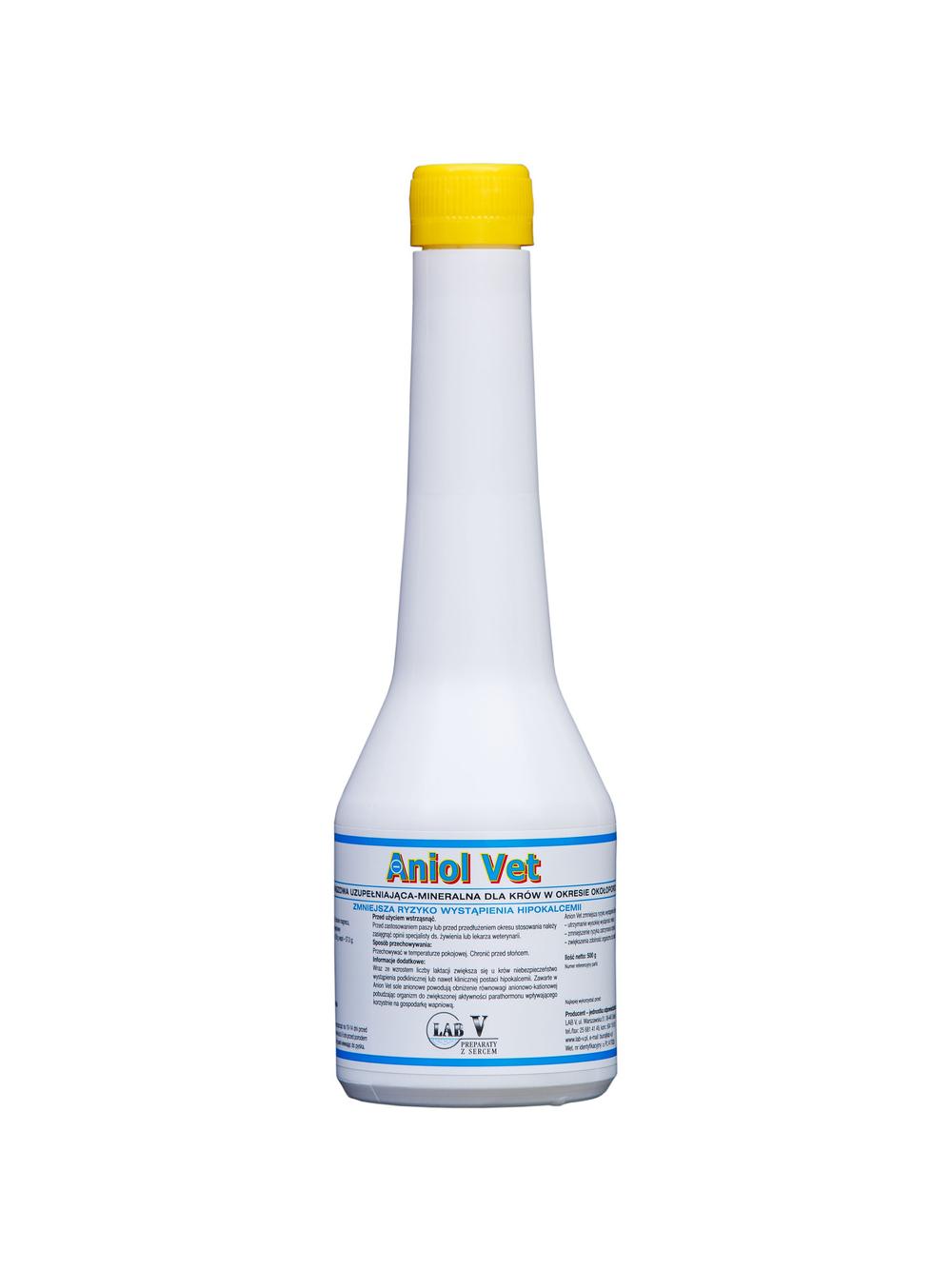 Lab-v Aniol Vet - Mieszanka Paszowa Uzupełniająca Mineralna Dla Krów W Okresie Okołoporodowym Zmniejsza Ryzyko Wystąpienia Hipokalcemii 500g