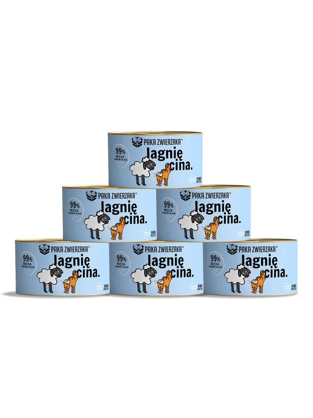 Paka Zwierzaka- karma mokra jagnięcina 6x200g