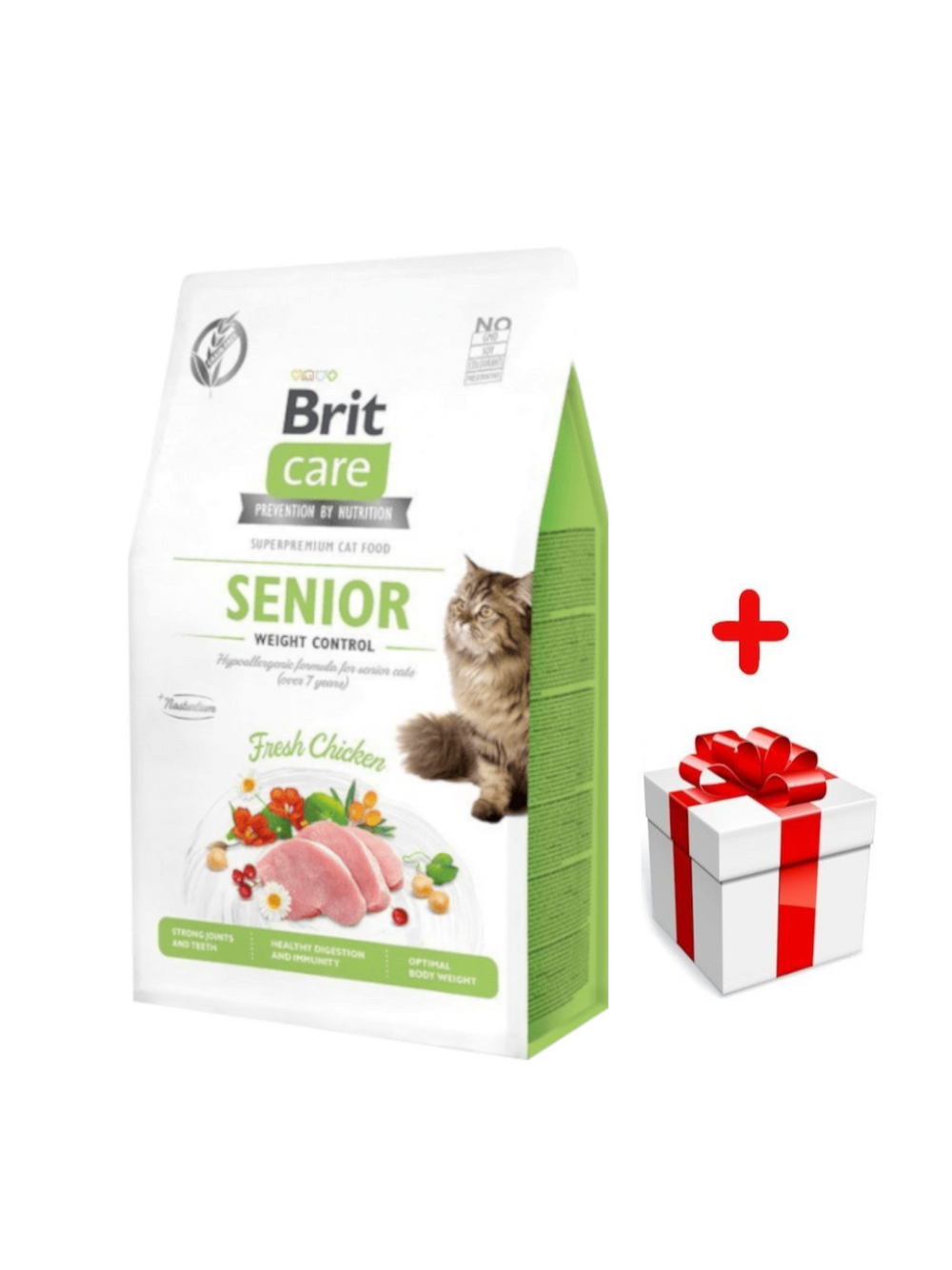 BRIT Care Cat Grain-Free Senior Weight Control 2kg + niespodzianka dla kota GRATIS!