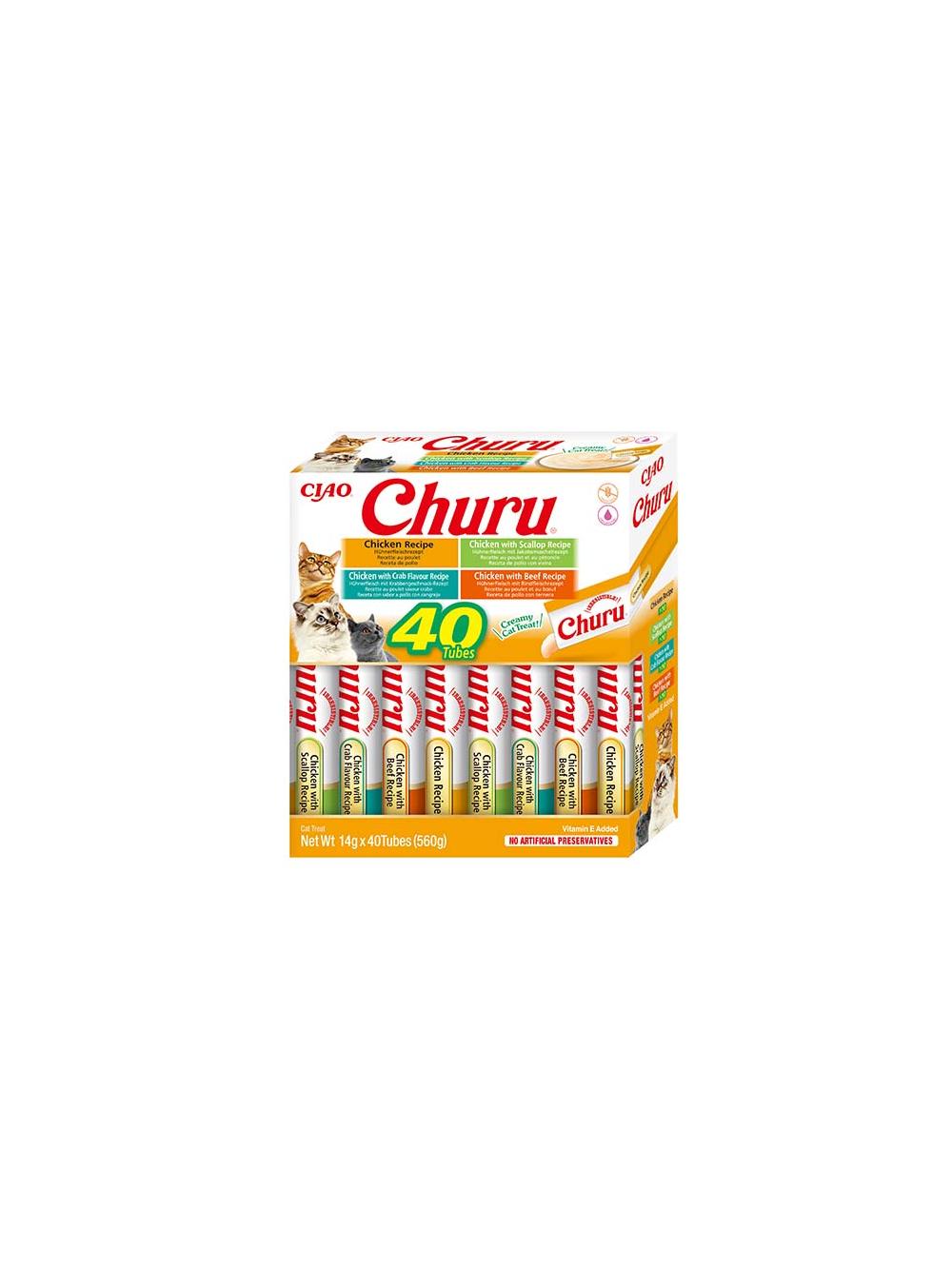 INABA  Churu dla kota - mix smaków z kurczakiem 40x14g