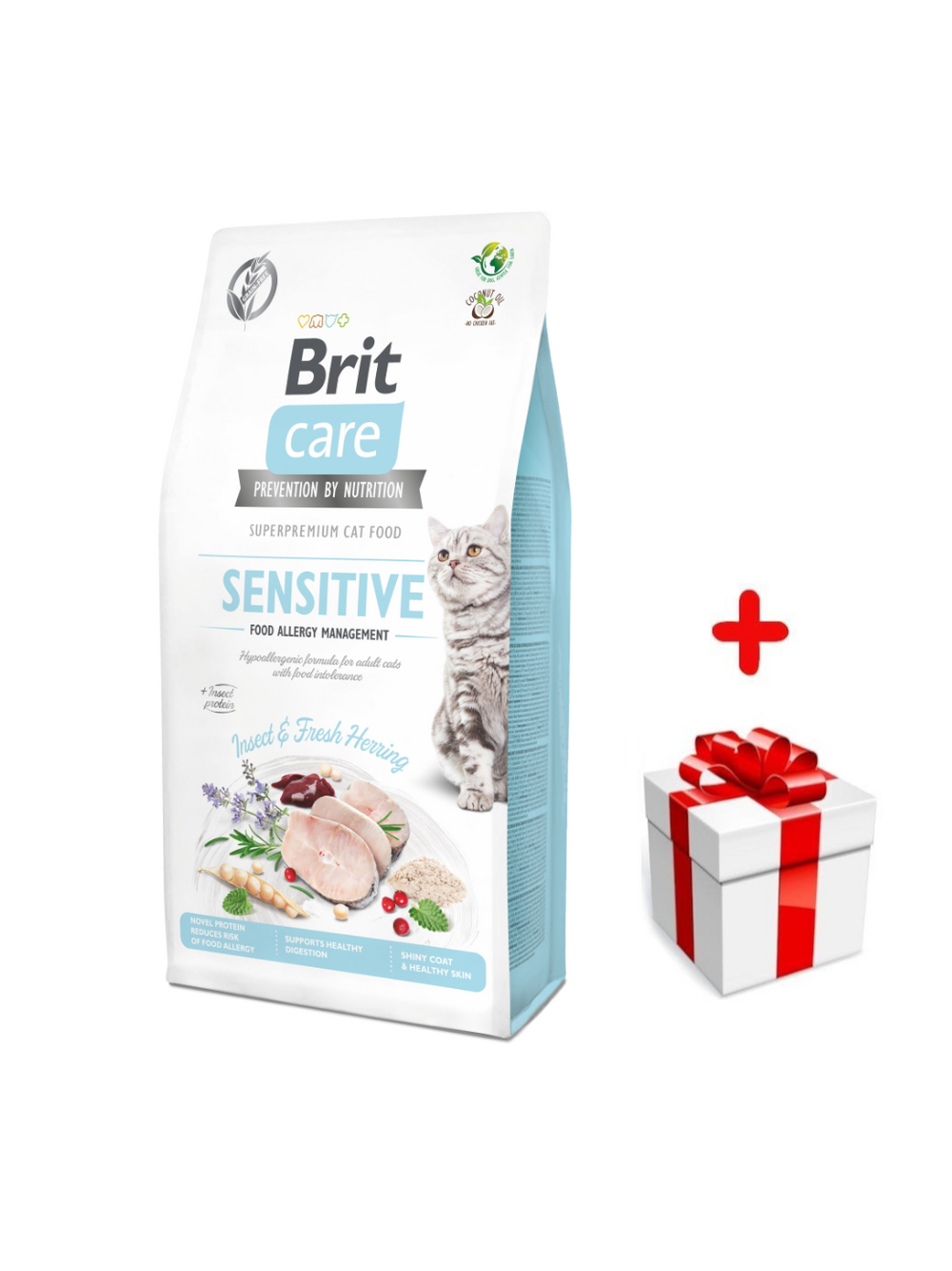 BRIT Care Cat Grain-Free Sensitive Allergy Management Insect 7kg + niespodzianka dla kota GRATIS!