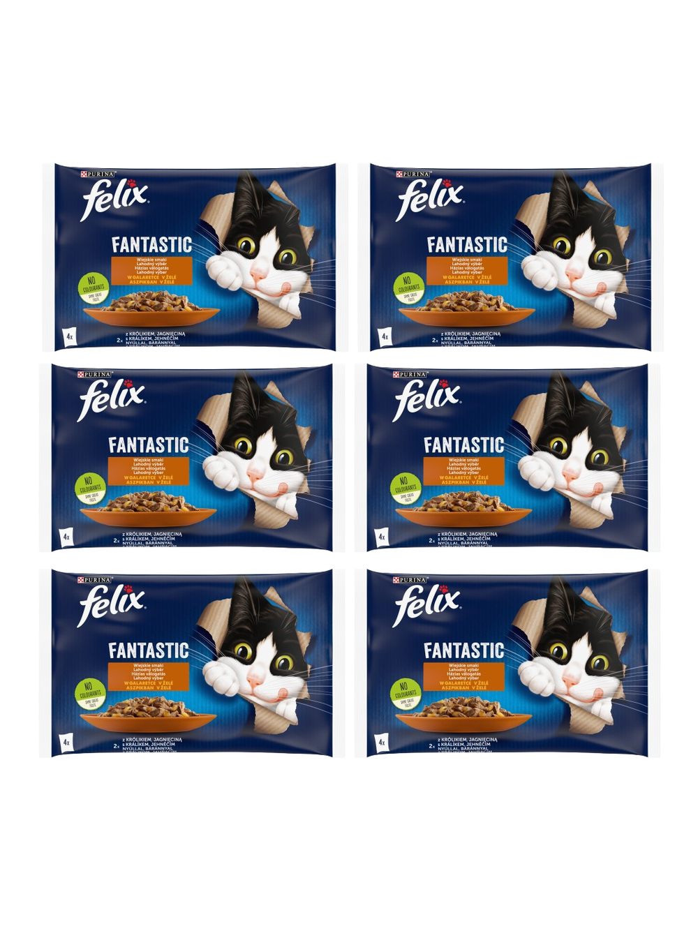 FELIX Wiejskie Smaki w galaretce z królikiem i jagnięciną 12x(4x85g)