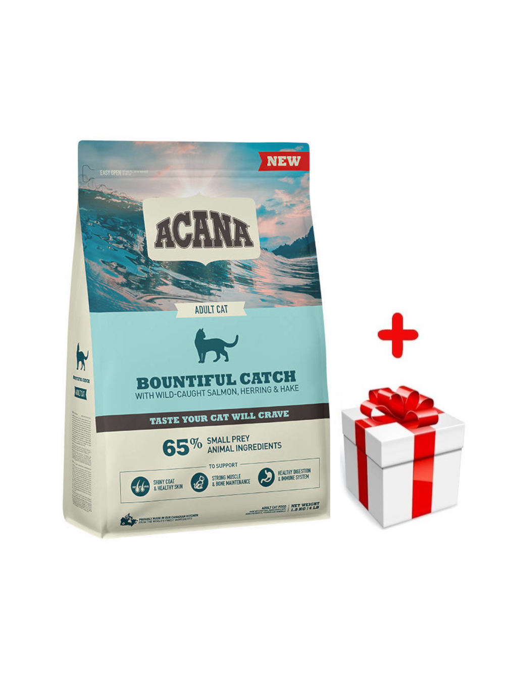 ACANA Bountiful Catch Cat 1,8kg + niespodzianka dla kota GRATIS!