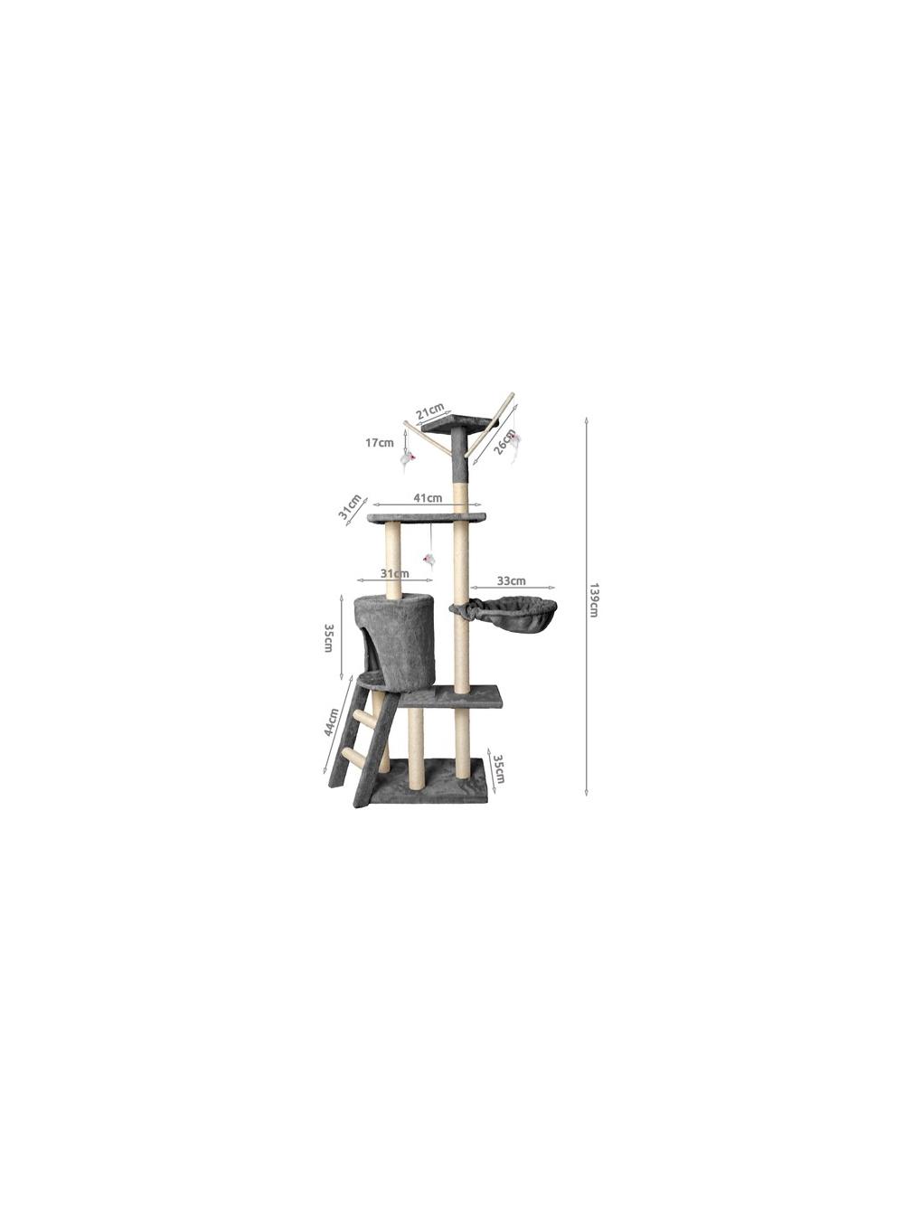 Drapak dla kota - drzewko 138cm szary